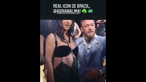 Conor Mcgregor meets pregnant Adriana Lima