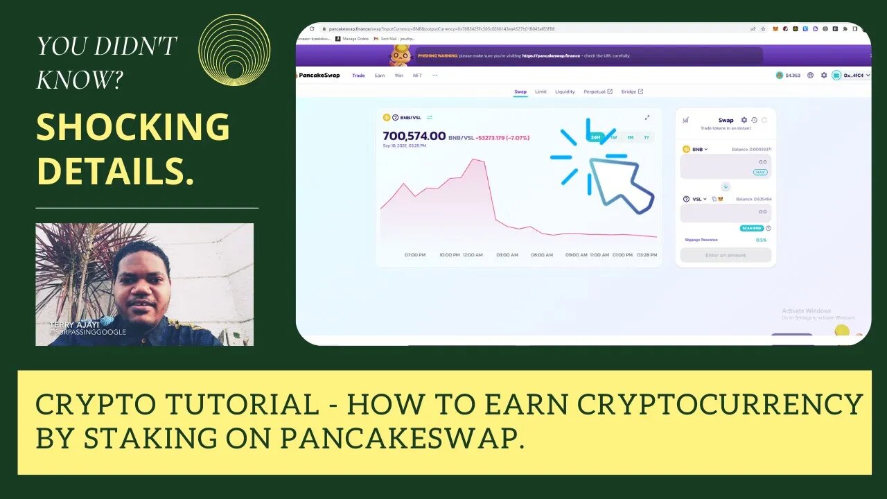 Crypto Tutorial - How To Earn Cryptocurrency By Staking On Pancakeswap.