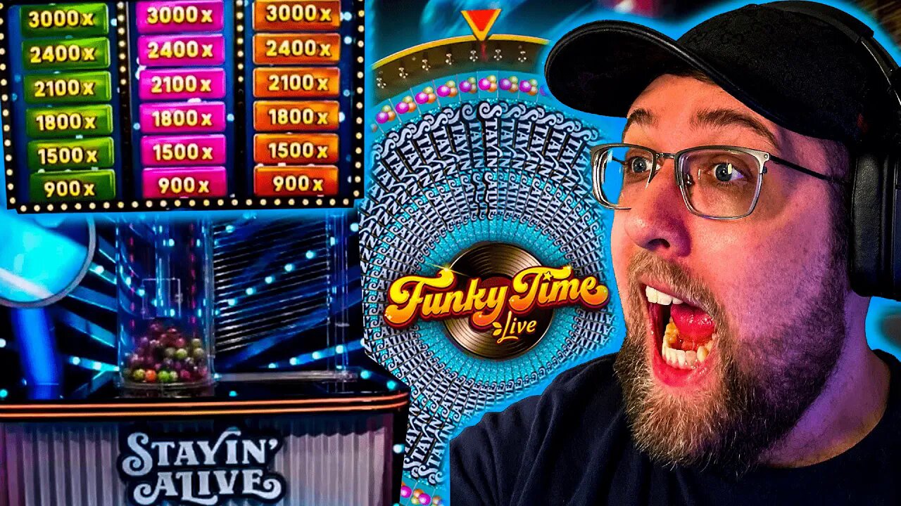 HUGE WIN ON FUNKY TIME 3X STAYIN ALIVE GAME SHOW!