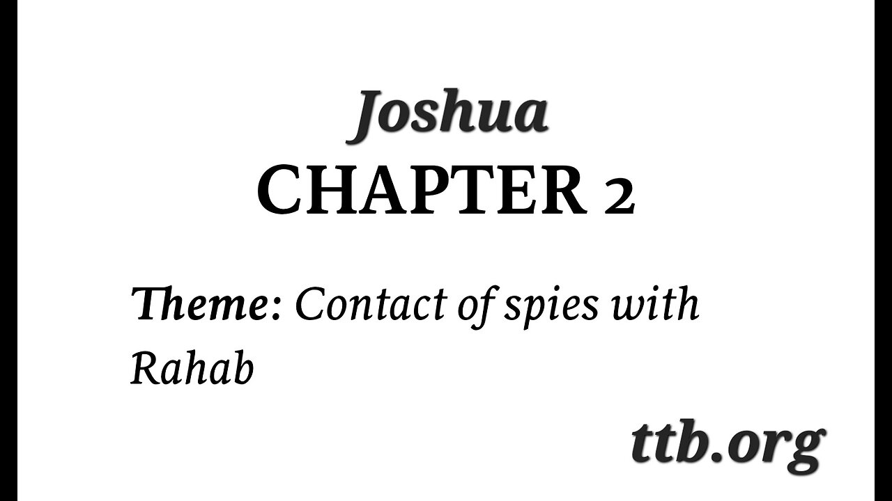 Joshua Chapter 2 (Bible Study)