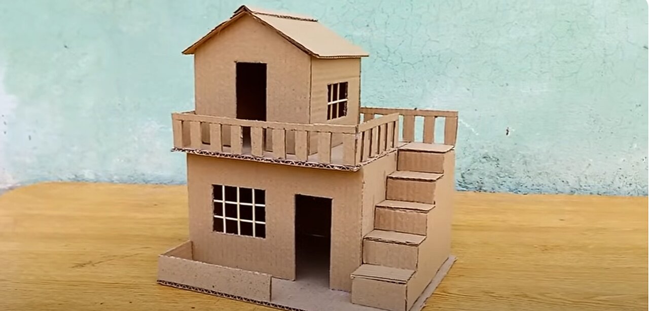 How To Make Cardboard House DIY Miniature Cardboard House | Making With Cardboard