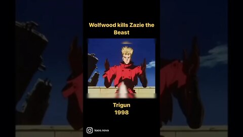 Trigun: Wolfwood kills Zazie the Beast #kaosnova #trigunstampede