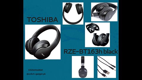 Toshiba RZE-BT163H Bluetooth Headphones Over-Ear(black)