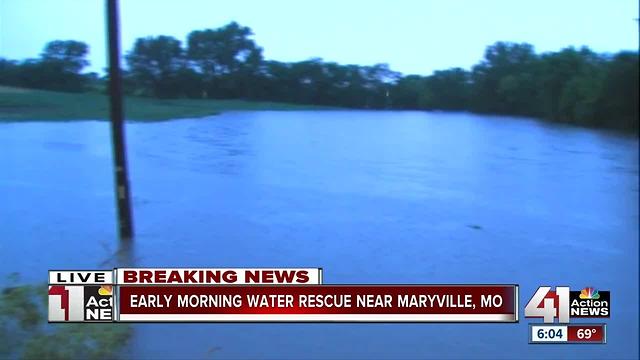 Flooding at 136 Highway in Nodaway County