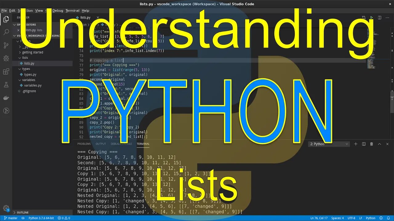 Understanding Python: Lists