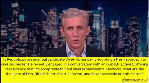 Is Republican presidential candidate Vivek Ramaswamy adopting a fresh approach to civil discourse?