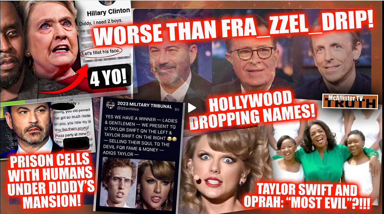 DIDDY: 30 LIVE PEOPLE IMPRISONED UNDERGROUND! WORSE THAN FD! ENDLESS LIST! TAYLOR SWIFT=SATAN!?