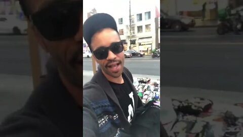 Billy John gets paid in a T shirt for a shout out 2022 Hollywood blvd