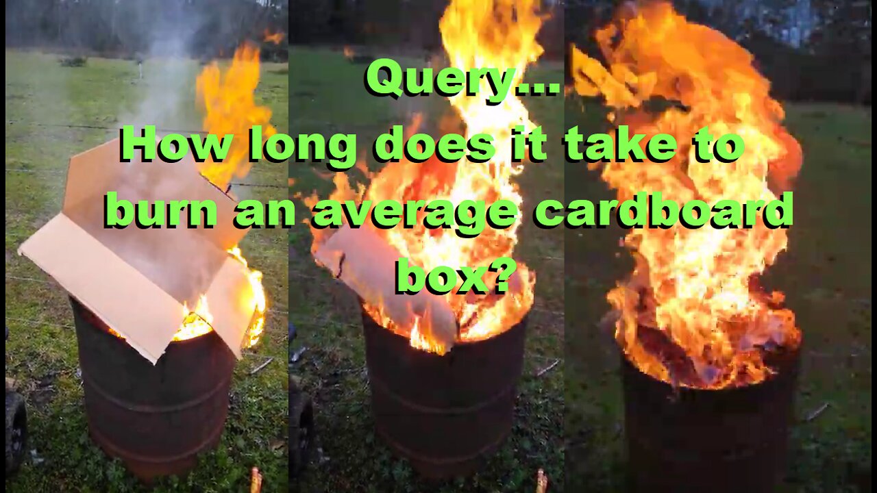 Cardboard box burns into ash in seconds...