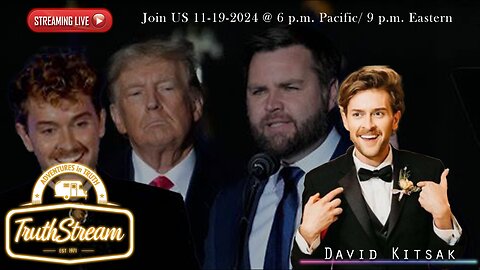 David Kitsak joins us 11/19 6pm pacific 9pm ET #326