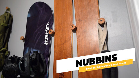 Flush Bamboo Ski Wall Rack & Snowboard Wall Rack - Grassracks' Nubbins - The Everything Organizer