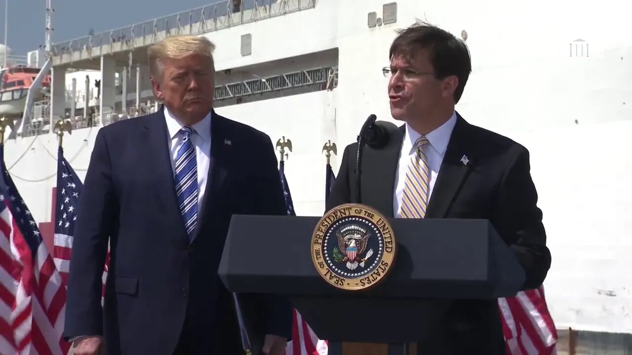 President Trump Delivers Remarks at Naval Station Norfolk Send Off for USNS Comfort