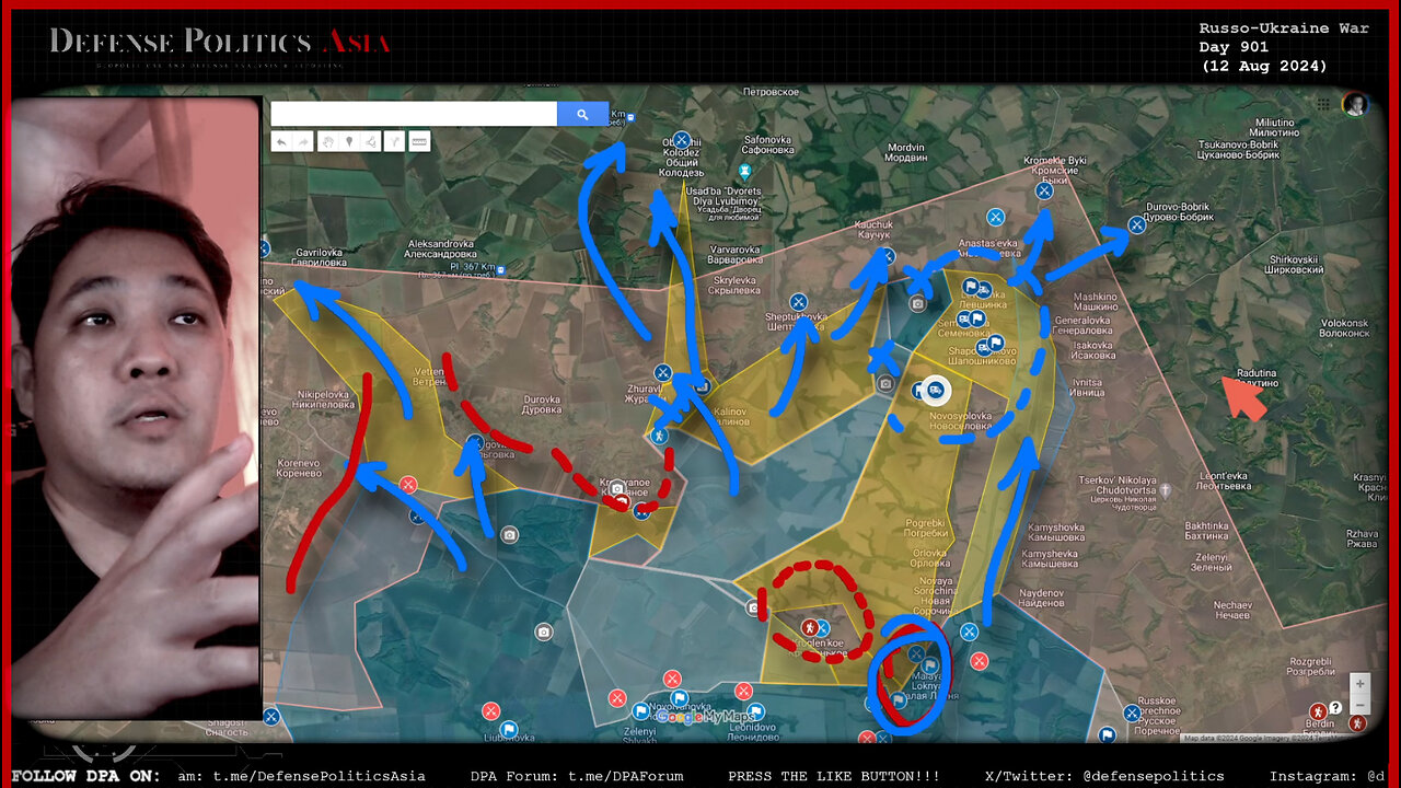 [ Kursk Offensive ] UKRAINE FLOWS LIKE UNSTOPPABLE WATER - around Russian strong points....