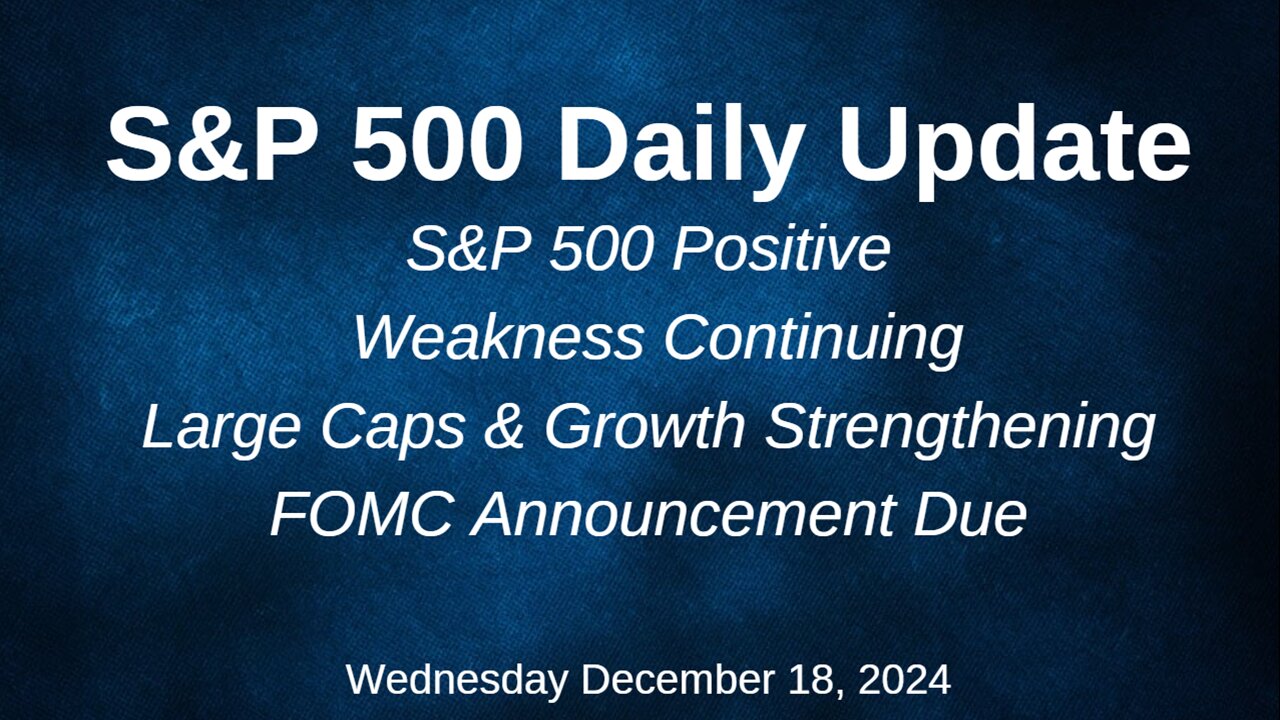 S&P 500 Daily Market Update Wednesday December 18, 2024