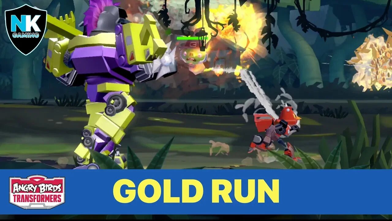 Angry Birds Transformers - Jungle Gold Run - Featuring Devastator & New Character Cliffjumper