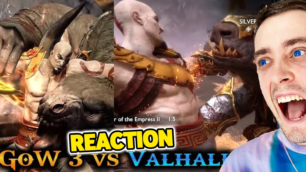 Finisher/Stun Grab Greek Enemy in Valhalla vs GoW 3 (Comparison) REACTION