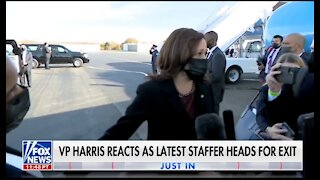 Kamala Refuses To Answer About Her Staff Heading For The Exit