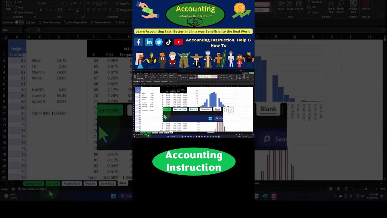 Statistics & Excel Normal Distribution Heights of Baseball Players Data Part 2