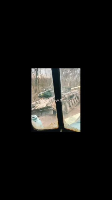 Destroyed Ukrainian tank T-64BV in the Chernihiv region