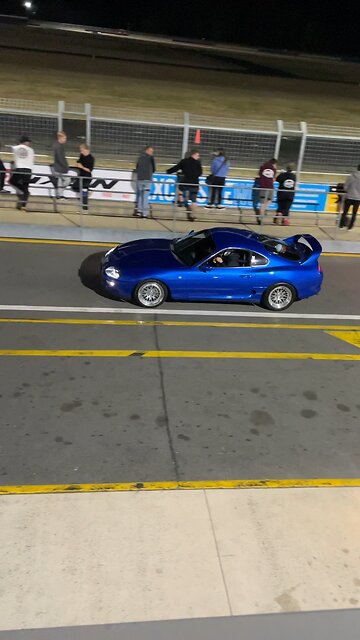 Blue Toyota Supra Looks Nice