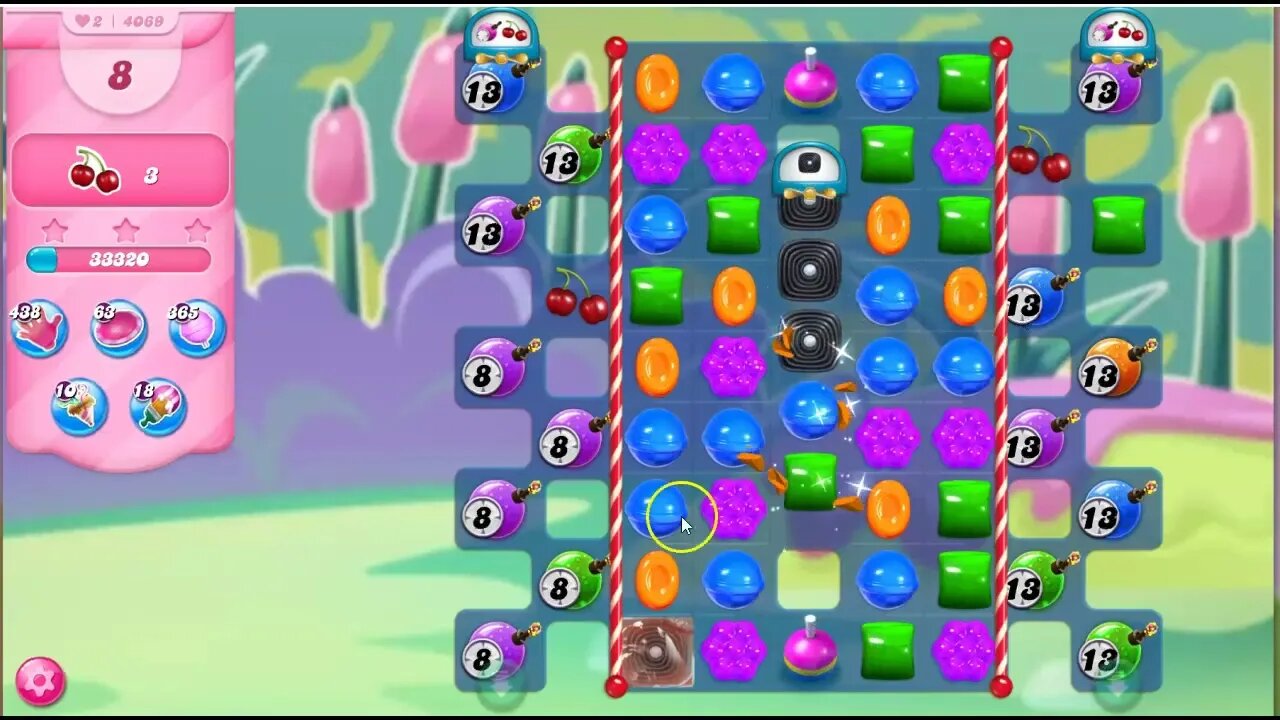 Candy Crush Level 4069 Talkthrough, 15 Moves 0 Boosters