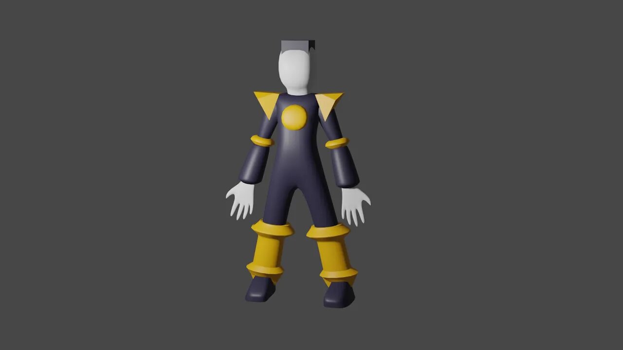 Blender Male Grindset - Bass from Mega Man Battle Network part 5