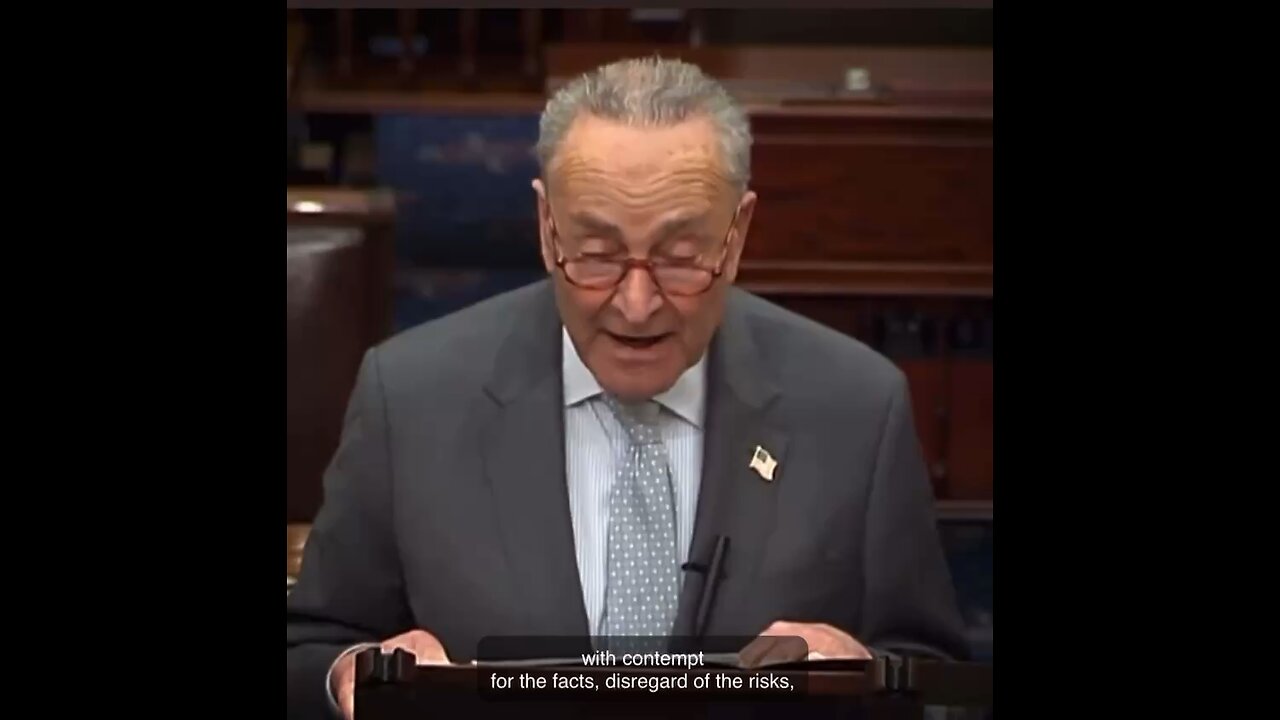 Jan 6 speech from Schumer. He has the weirdest looking forehead. Hmm.