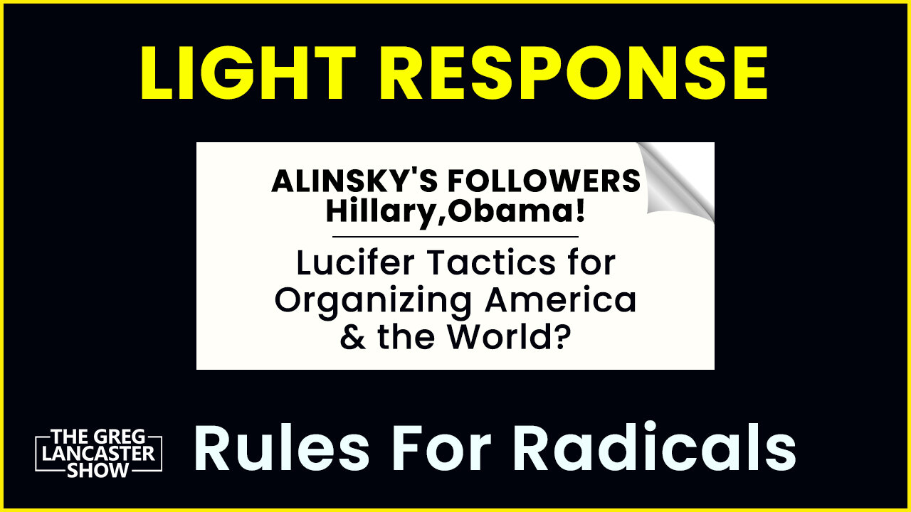 Alinsky’s Followers Hillary, Obama and Are They Using Tips from Lucifer on how to organize?