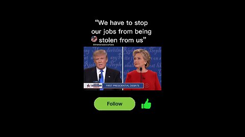 “We have to stop our jobs from being stolen from us” Donald Trump