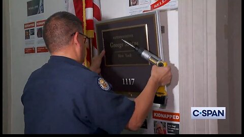 That Was Quick... George Santos' Sign Removed, Lock Changed at Capitol Hill Office