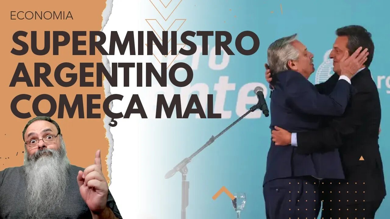 SÉRGIO MASSA toma posse e ANUNCIA TARIFAÇO na ARGENTINA, mas DIMINUIR ESTADO que é BOM, nem um PIO
