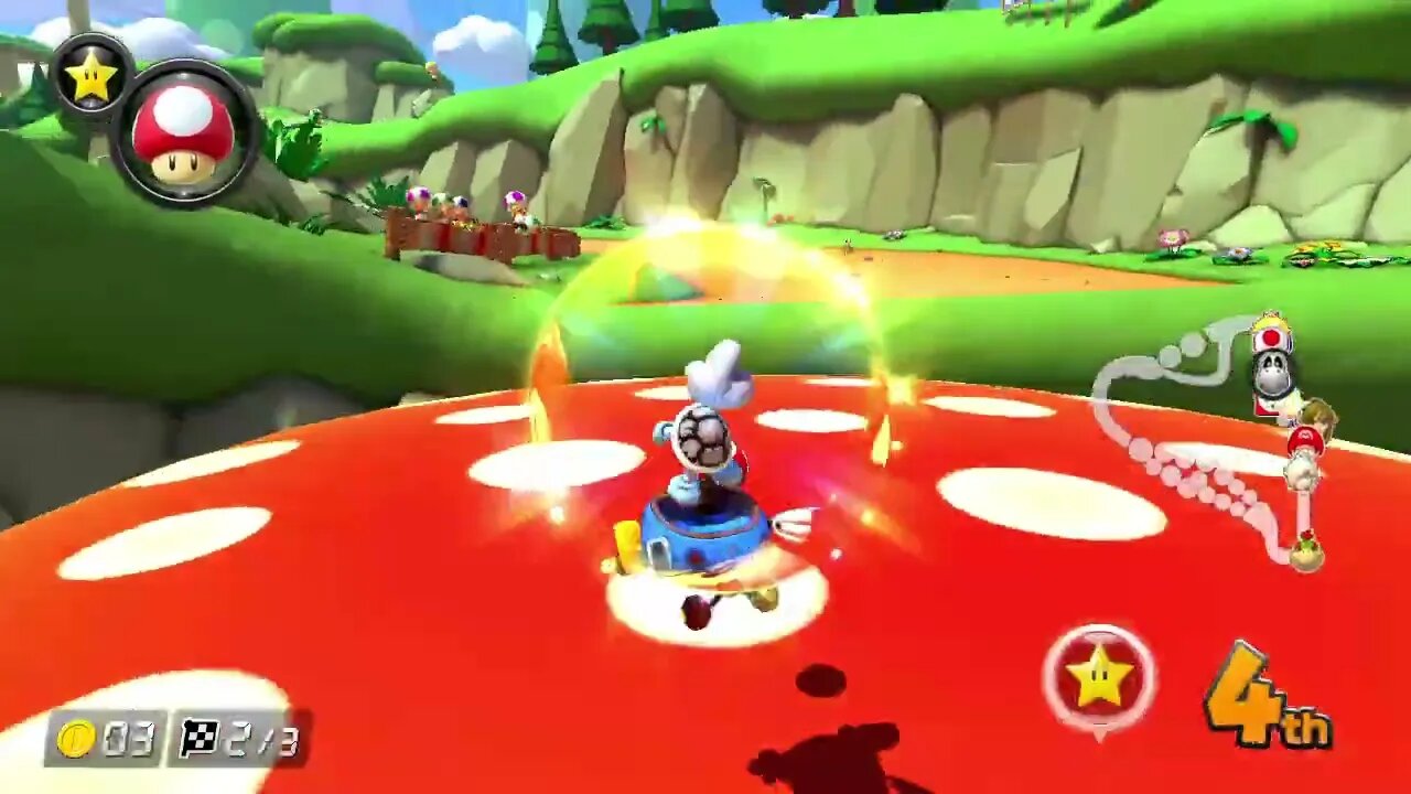 BAM BLUE SHELL GAP JUMP SHOCK DODGE! (mk8dx)