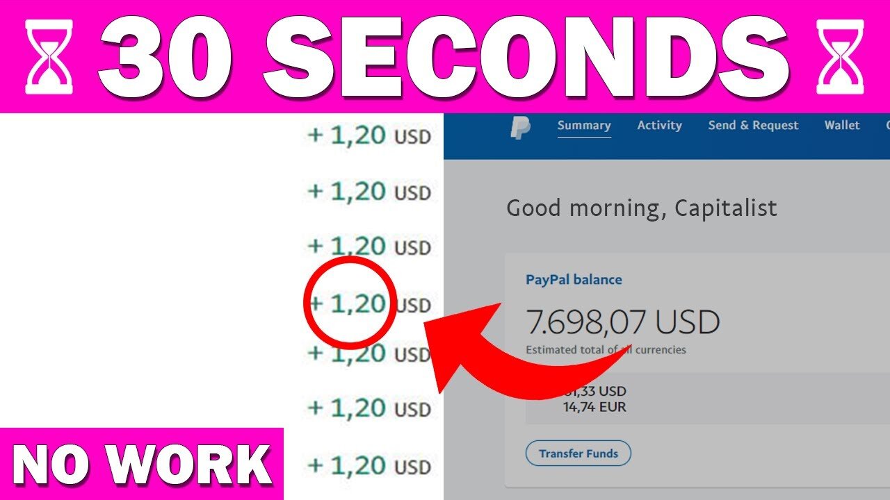 Automatic $1.20 PayPal Money Per 30 Seconds [UNLIMITED]