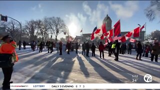 Ambassador Bridge remains shut down as Canadians protest COVID-19 vaccine mandates