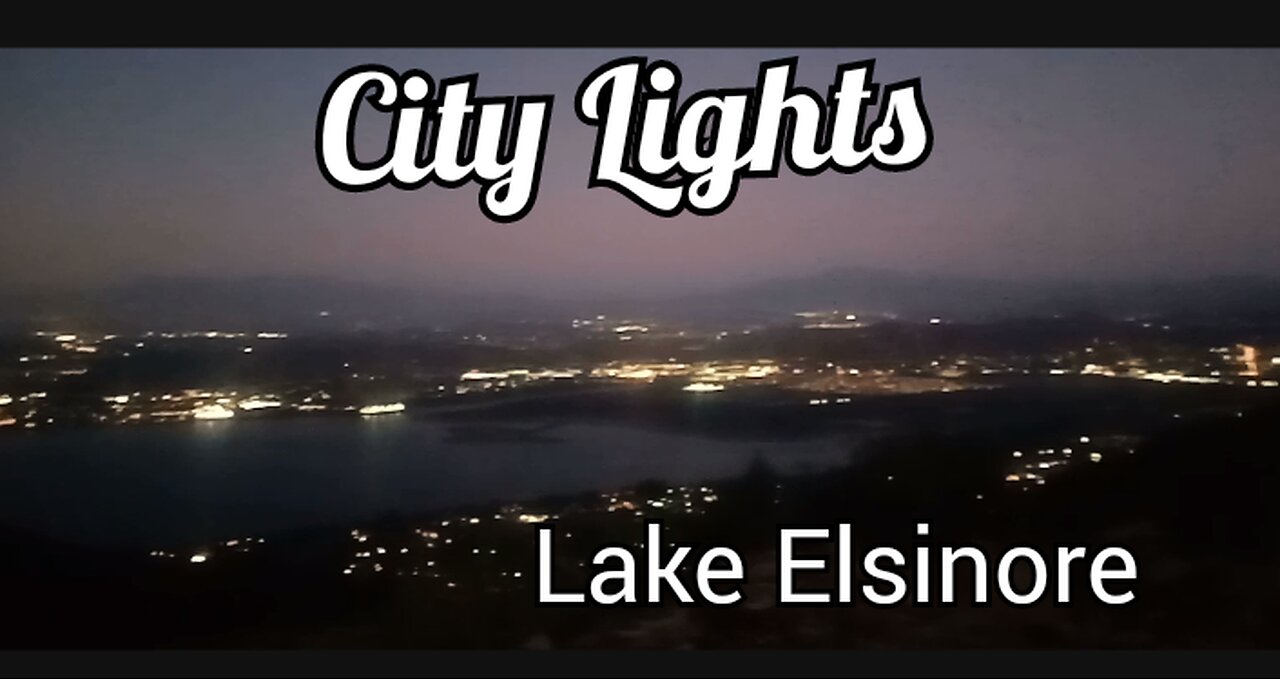 Sunset City Lights Lake Elsinore California