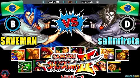 Samurai Shodown II (SAVEMAN Vs. salimfrota) [Brazil Vs. Brazil]