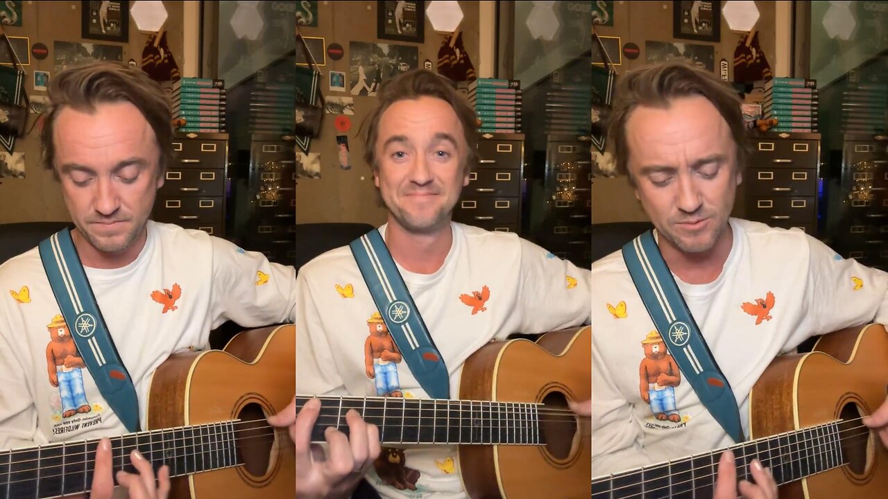 Tom Felton Plays His Guitar And Sings For The Beatles | British Red Cross