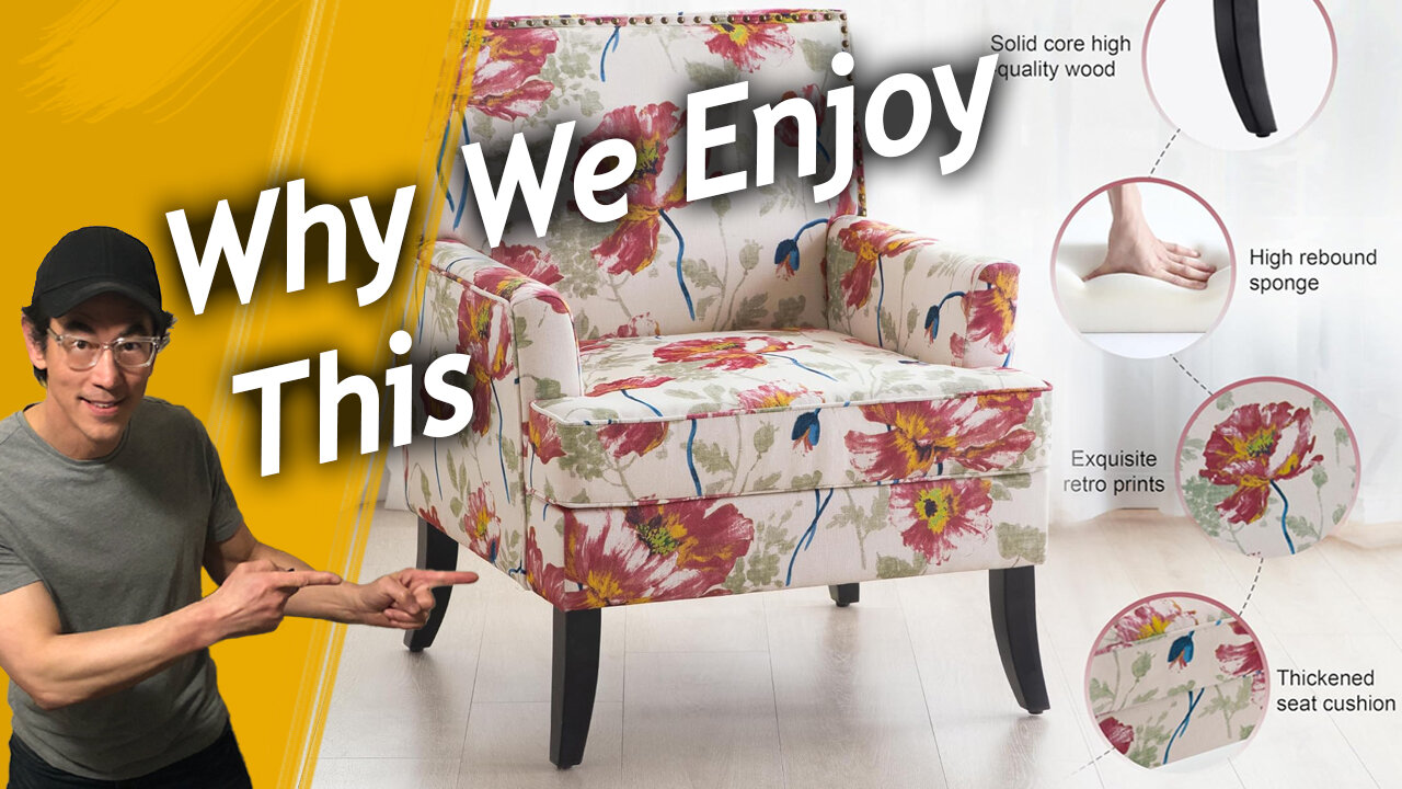 Hulala Huimo Upholstered Floral Studded Chair, Need A Comfy Reading Room Arm Chair? Product Links