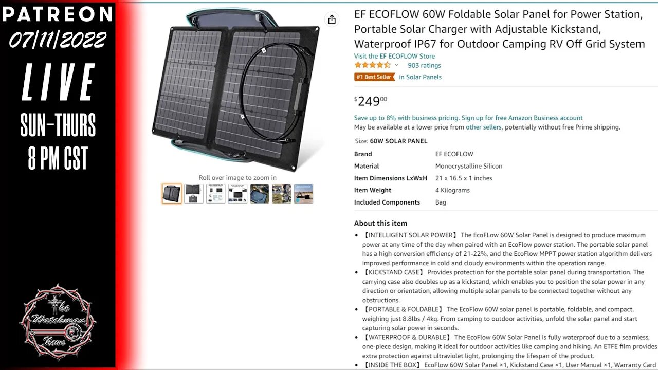 The Watchman News - How To Get A Free $249 Ecoflow Foldable Solar Panel With This Great Deal!