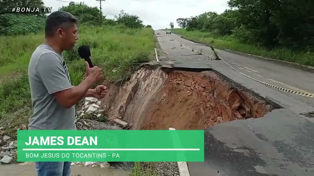 Forte Chuva Causa Estragos na BR 222 Próximo a Bom Jesus do Tocantins