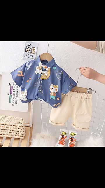 0-5 years quality cotton T-shirt kids Clothing Sets short sleeve