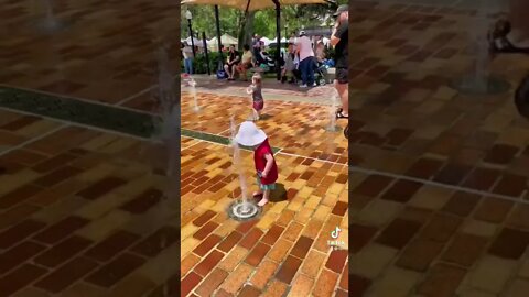 Splashing around in Winter Garden! #wintergardenfl #water #florida #sun #grandbaby #mattgillis