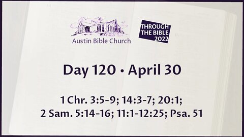 Through the Bible 2022 (Day 120)