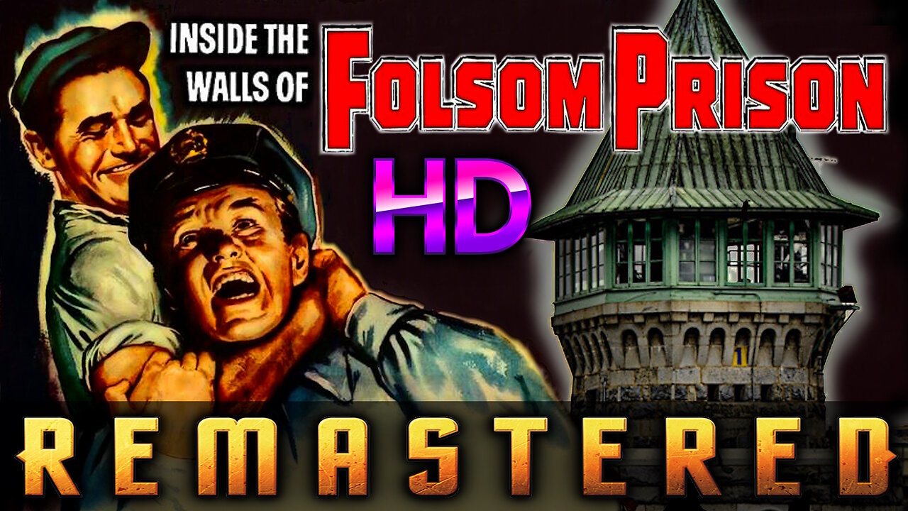 Inside The Walls of Folsom Prison - AI UPSCALED - HD (Excellent quality) - Film Noir Crime Film