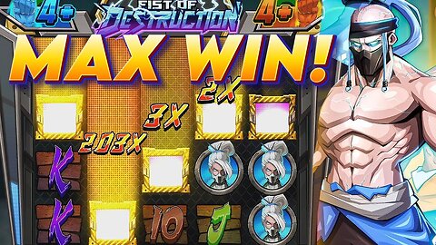 FIST OF DESTRUCTION! (10000X!) IT ONLY TAKES ONE MULTI TO MAX WIN