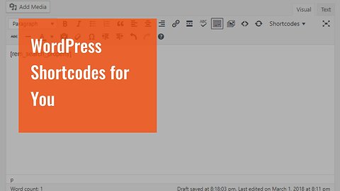 WordPress Shortcodes for You