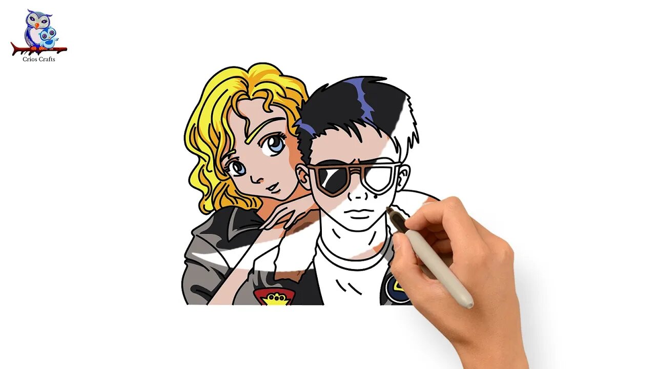 How To Draw Top Gun: Maverick and Charlotte - Tutorial