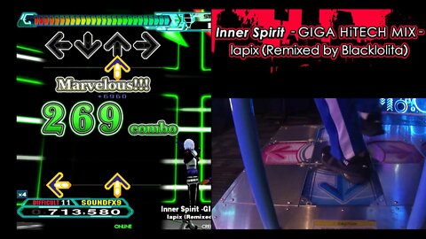 Inner Spirit -GIGA HiTECH MIX- - DIFFICULT - AAA#075 (SDG) on Dance Dance Revolution A20 PLUS (AC)