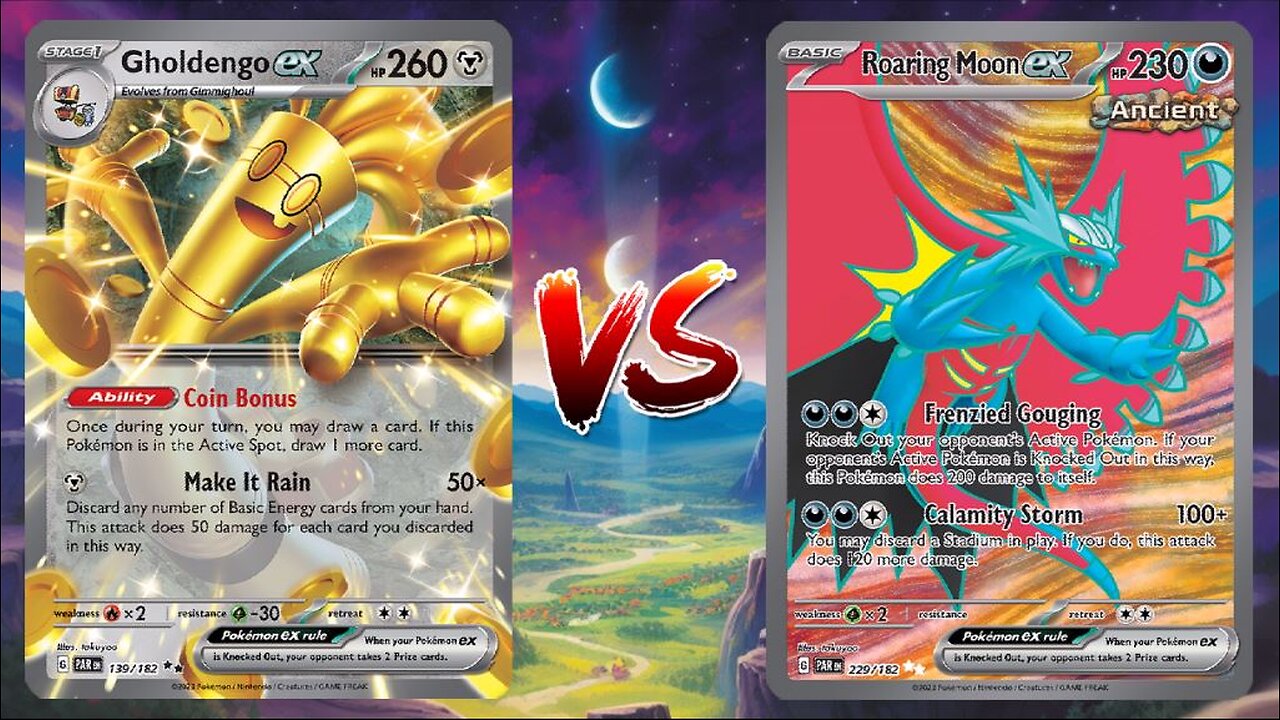 Pokemon TCG Live Gholdengo EX Eldegoss VS Roaring Moon EX!!