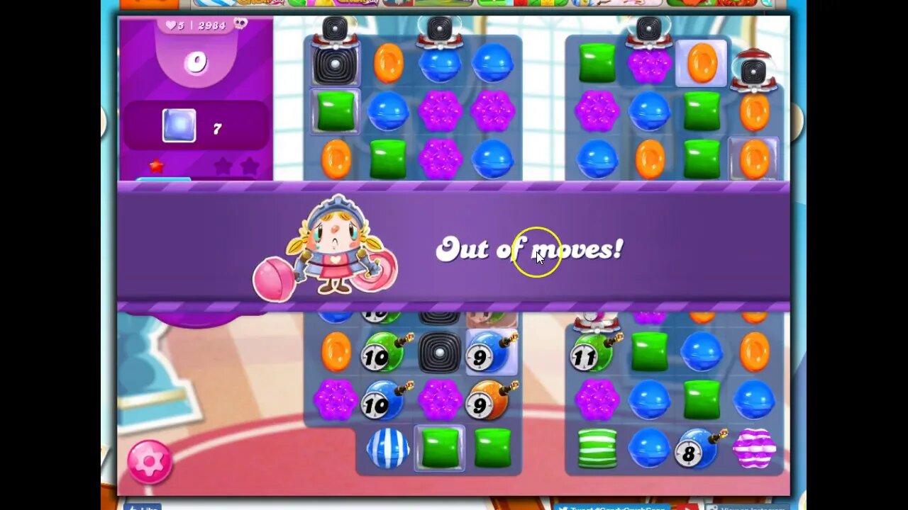 Candy Crush Level 2984 Talkthrough, 18 Moves 0 Boosters